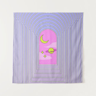 Venster tot universum, esoterische kosmos digitale wandkleed