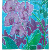 Venster Tuingboomgaard bloemen Kunstschilderijen Douchegordijn (Voorkant)