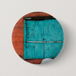 Venster Turquoise Ronde Button 5,7 Cm