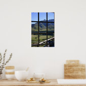 Venster Uitzicht Poster (Keuken)