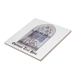 Venster van het Gebrandschilderd glas van de Leeuw Tegeltje