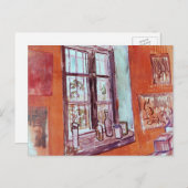 Venster van Vincent van Gogh's Studio op het Asiel Briefkaart (Voorkant / Achterkant)