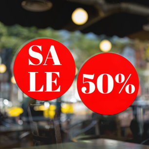 Venster Verkoop van modern winkelvenster Knippen Raamsticker