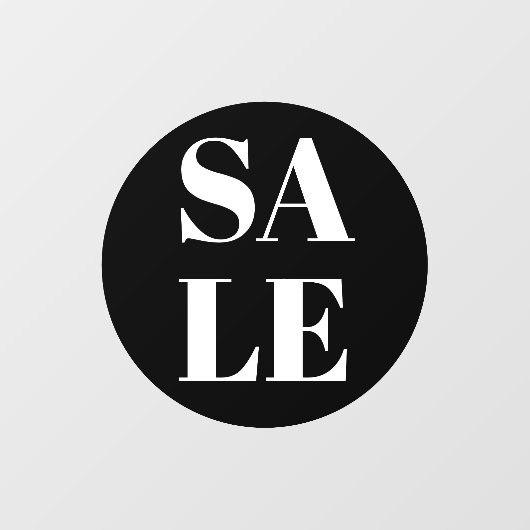 Venster Verkoop van modern winkelvenster Knippen Raamsticker (Vel)