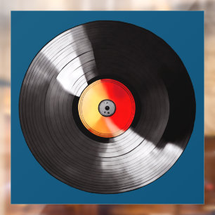 Venster Vinyl record vastklikken Raamsticker