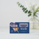 Venster wassen en reinigen visitekaartje (Staand voorkant)