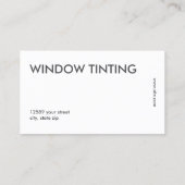 Venstertinten Visitekaartje (Achterkant)