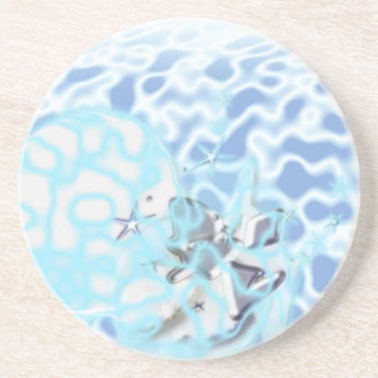 Vent Abstrait Dessous de verre de grès (Devant)