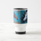 Vent Chevaux Acier Voyage Mug (Centre)