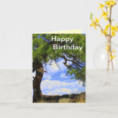 Vent soufflé - carte de joyeux anniversaire (Fleur jaune)