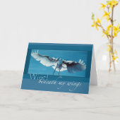 Vent, sous ma carte de voeux d'ailes (Fleur jaune)