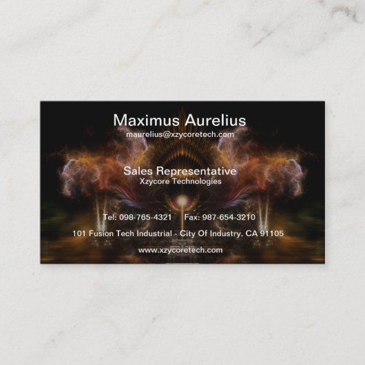 Vent Storm Fractal Art Carte de visite (Devant)