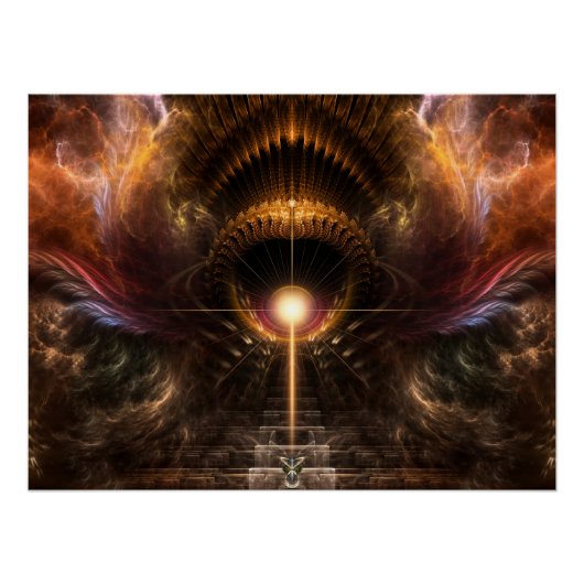 Vent Storm Fractal Art parfait Poster (Devant)