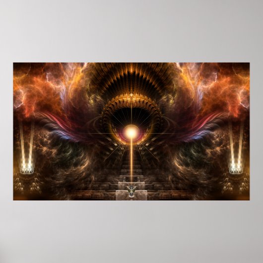 Vent Storm Fractal Art Wall Poster II (Devant)