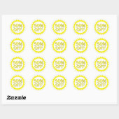 Vente 50 % de stickers cercle jaune (Feuille)
