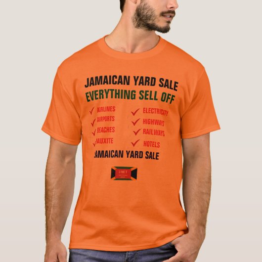 VENTE À YARD JAMAÏCAIN. T-Shirt (Devant)