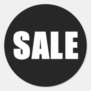 Vente Autocollant Rond Classique Fond Noir