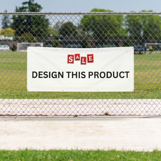 VENTE ! Bannière - 2,5' x 6' - Grommet extérieur a (En situation)