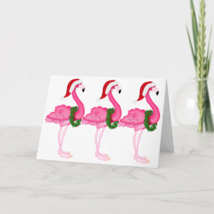 VENTE - Carte de Noël Flamant rose - SRF