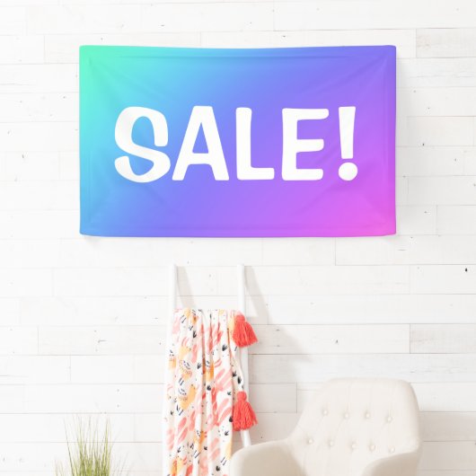 VENTE colorée ! Banderole (En situation)