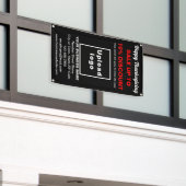 Vente d'action de grâces sur bannière noire (Bâtiment extérieur)