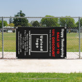 Vente d'action de grâces sur bannière noire (Insitu)