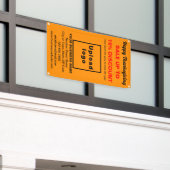 Vente d'action de grâces sur bannière orange coule (Bâtiment extérieur)