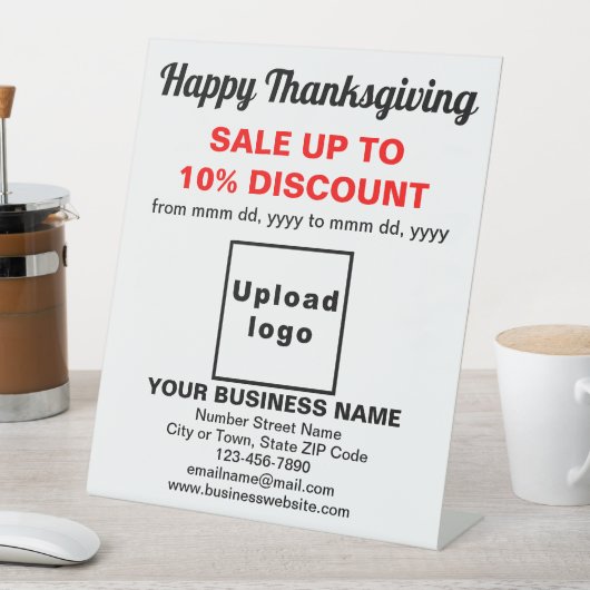 Vente d'action de grâces sur panneau Pedestal blan (In SItu)