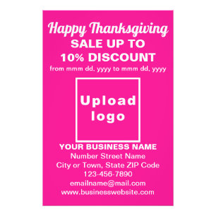 Vente d'action de grâces sur papier photo rose