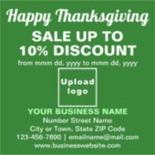 Vente d'action de grâces sur Sticker de Vinyle Ver (Devant)