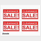 Vente de compensation autocollants rouges (Feuille)