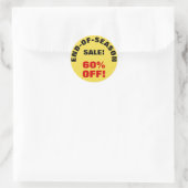 "VENTE DE FIN DE SAISON !" "60% DE BON !" sticker (Sac)