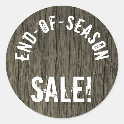 "VENTE DE FIN DE SAISON !" sticker rond (Devant)