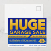 Vente de garage géante - Carte postale (Devant / Derrière)