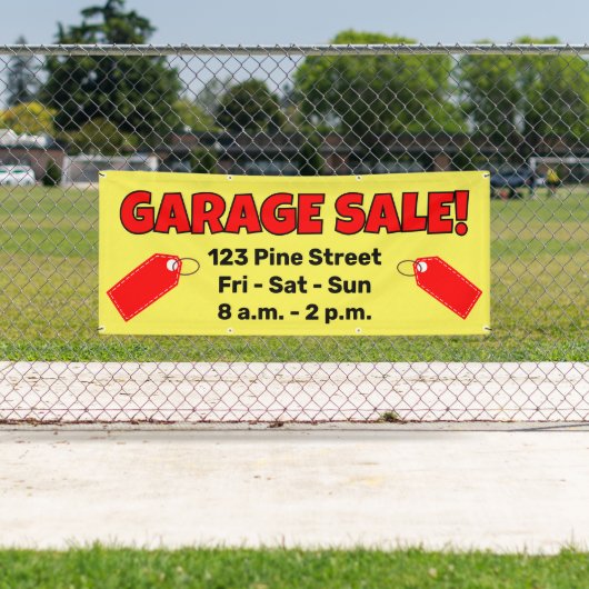 VENTE DE GARAGE SUR MESURE ! Banderole (En situation)