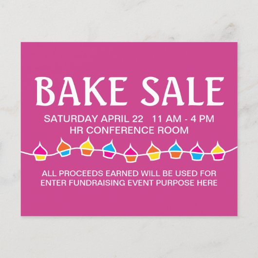 vente de gâteaux prospectus (Dos)