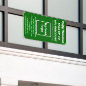 Vente de Hanoucca d'affaires sur une bannière vert (Bâtiment extérieur)