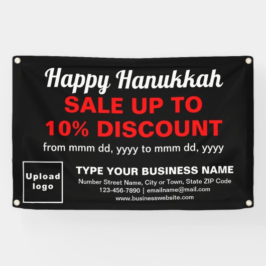 Vente de Hanukkah d'affaires sur une bannière rect (Horizontal)