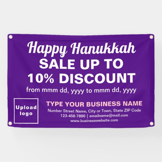 Vente de Hanukkah d'affaires sur une bannière rect (Horizontal)
