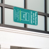 Vente de Hanukkah d'affaires sur une bannière vert (Bâtiment extérieur)