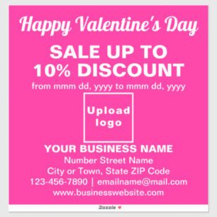 Vente de la Saint-Valentin sur autocollant vinyle