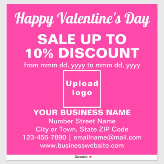 Vente de la Saint-Valentin sur autocollant vinyle (Feuille)