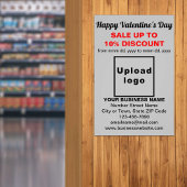 Vente de la Saint-Valentin sur papier photo gris