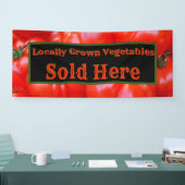 Vente de légumes cultivés localement ici Bannière (Salon professionnel)