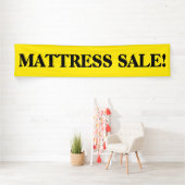 Vente de matelas simple panneau de bannière jaune (En situation)