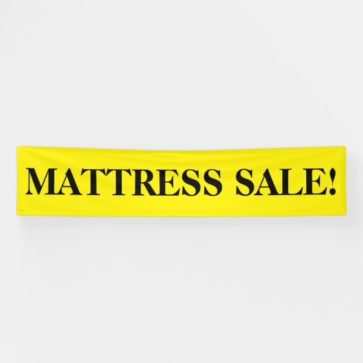Vente de matelas simple panneau de bannière jaune (Horizontal)