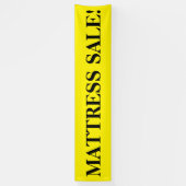 Vente de matelas simple panneau de bannière jaune (Vertical)