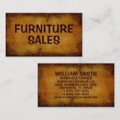 Vente de meubles Carte de visite antique (Devant / Derrière)