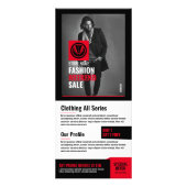 Vente de mode - Carte en rack rouge (Devant)