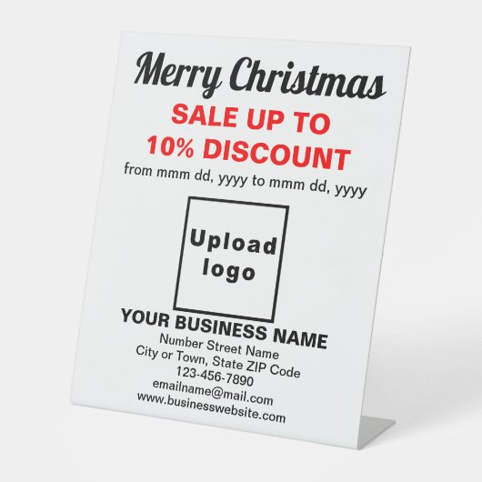 Vente de Noël d'affaires sur le panneau Pedestal b (Recto)